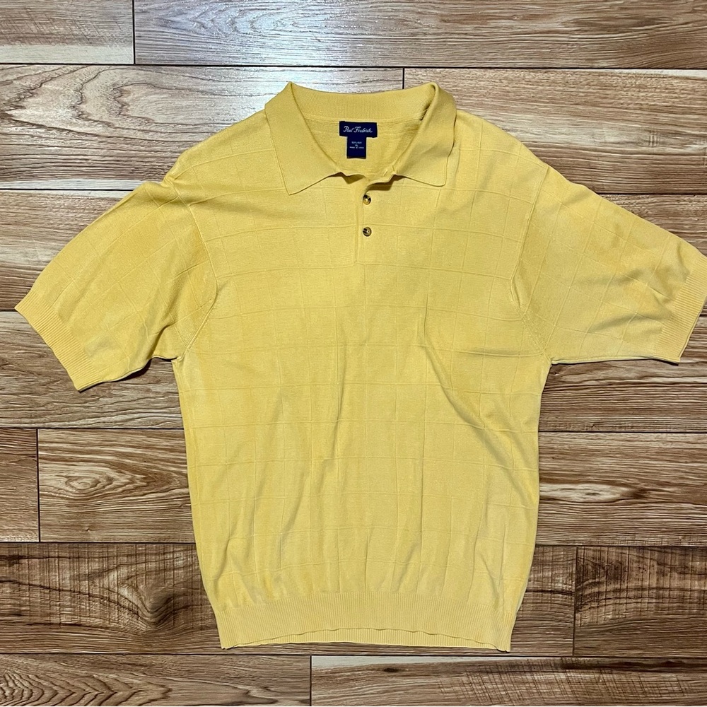 Paul Fredrick Mustard Polo Shirt